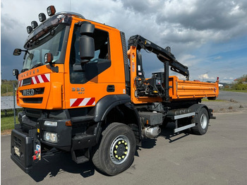 Iveco Trakker 330 EEV 4x4  Abroller + Kran Hydraulik +  - Multibasculante camión: foto 1