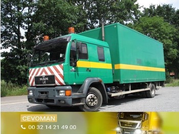 Camión caja cerrada MAN 15.264 doka bakwagen met laadklep: foto 1