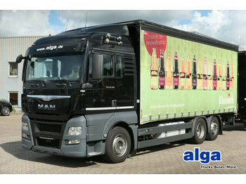 Transporte de bebidas camión MAN 26.480 TGX LL 6x2, Pritsche-Plane,LBW/Klima/AHK: foto 1