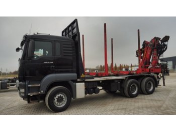 Camión para transporte de madera MAN TGS 26.540 XL 6x4 Doll-Kurzholz, KESLA 2111Z: foto 1