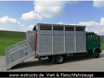 Transporte de ganado camión Mercedes-Benz 814 L Menke Einstock: foto 1