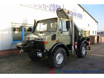 Camión grúa, Vehículo municipal Mercedes-Benz Unimog U 1400 mit Atlas Kran +HPC-Seilwinde AHK: foto 1