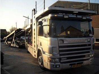 Scania sc114-380 euro 3 ret - Portavehículos camión