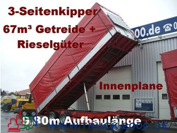 KEMPF 3-Seiten Getreidekipper 67m³   9.80m Aufbaulänge - Caja cerrada remolque