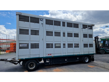  Fiege / Kaba  3 Stock, Hubdach, Zustand gut - Transporte de ganado remolque