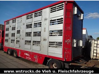 Finkl 3 Stock  Hubdach Vollalu  8,30m  - Transporte de ganado remolque