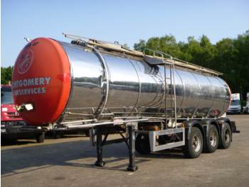 Cisterna semirremolque para transporte de substancias químicas Clayton Chemical tank inox 30 m3 / 1 comp: foto 1