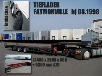 Góndola rebajadas semirremolque para transporte de equipos pesados FAYMONVILLE TIELADER AZB 5 m / lenkachse 860 mm: foto 1