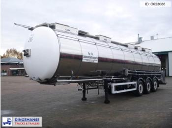 Cisterna semirremolque para transporte de alimentos Feldbinder Chemical tank inox 39 m3 / 3 comp: foto 1