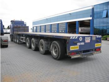 Semirremolque plataforma/ Caja abierta para transporte de equipos pesados Goldhofer 4-Achsen: foto 1