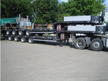 Góndola rebajadas semirremolque para transporte de equipos pesados HRD 4-Achs-Tele-Semi-Auflieger niedrig: foto 1