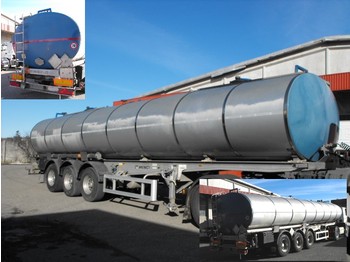 Cisterna semirremolque para transporte de combustible *MENCI-SAFA* BITUM/BITUMEN/MASUT TRANSPORT ISOLIATION      250*C      34.350 LTR ALL HOT OIL PRODUCTS TILL 250*C ABS+ADR+ROR+ALLUMINIUM WHEELS+LIFT AXLE(!!!) 2 x ROOMS/COMPARTMENTS: foto 1