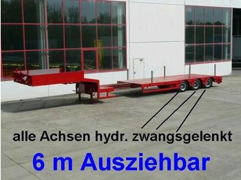 Góndola rebajadas semirremolque para transporte de equipos pesados Möslein 3 Achs Tieflader, ausziehbar 6 m, alle ach: foto 1