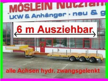 Góndola rebajadas semirremolque para transporte de equipos pesados Möslein 3 Achs Tieflader, ausziehbar 6 m, alle achsen hydr. gelenkt: foto 1