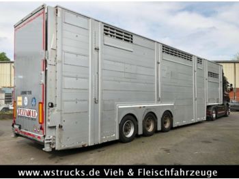 Transporte de ganado semirremolque Pezzaioli SBA 63 3Stock  Vollausstattung GPS Top Zustand: foto 1