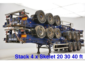 SDC Stack 4 x skelet: 20-30-40 ft - Portacontenedore/ Intercambiable semirremolque