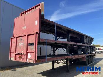 Flandria OPL 3 39 T - Drum brakes - € 10.800,- Complete stack of 3 trailers  - Semirremolque plataforma/ Caja abierta