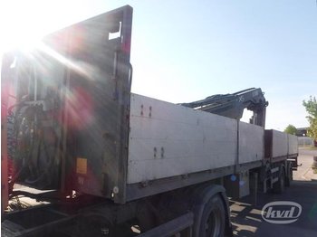  HRD NTZ 2-axlar Flatbed trailer with crane - Semirremolque plataforma/ Caja abierta