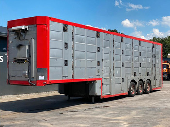Menke-Janzen 3.Stock  Ladelift Tränke Heizung Tridec Lenkung  - Transporte de ganado semirremolque