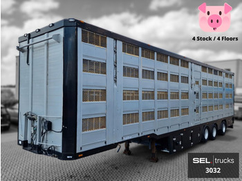 Menke-Janzen Hubdach / 4 Stock / Ferkel / HUBDACH / LENK  - Transporte de ganado semirremolque
