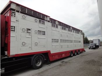Pezzaioli SBA 31 3Stock  Vollausstattung GPS Top Zustand  - Transporte de ganado semirremolque