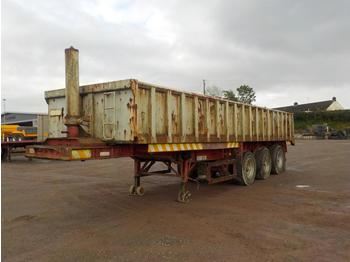  Dennison Tri Axle Bulk Tipping Trailer c/w Contents (all contents must be removed from the yard in this trailer) - Volquete semirremolque